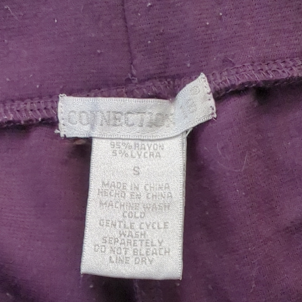 LAST CHANCE or CHARITY Connection 18 Grape Purple Seamed Leggings - Picture 2 of 5